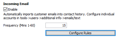 In Tools you can enable the importing of incoming email and then set an inbox per user account